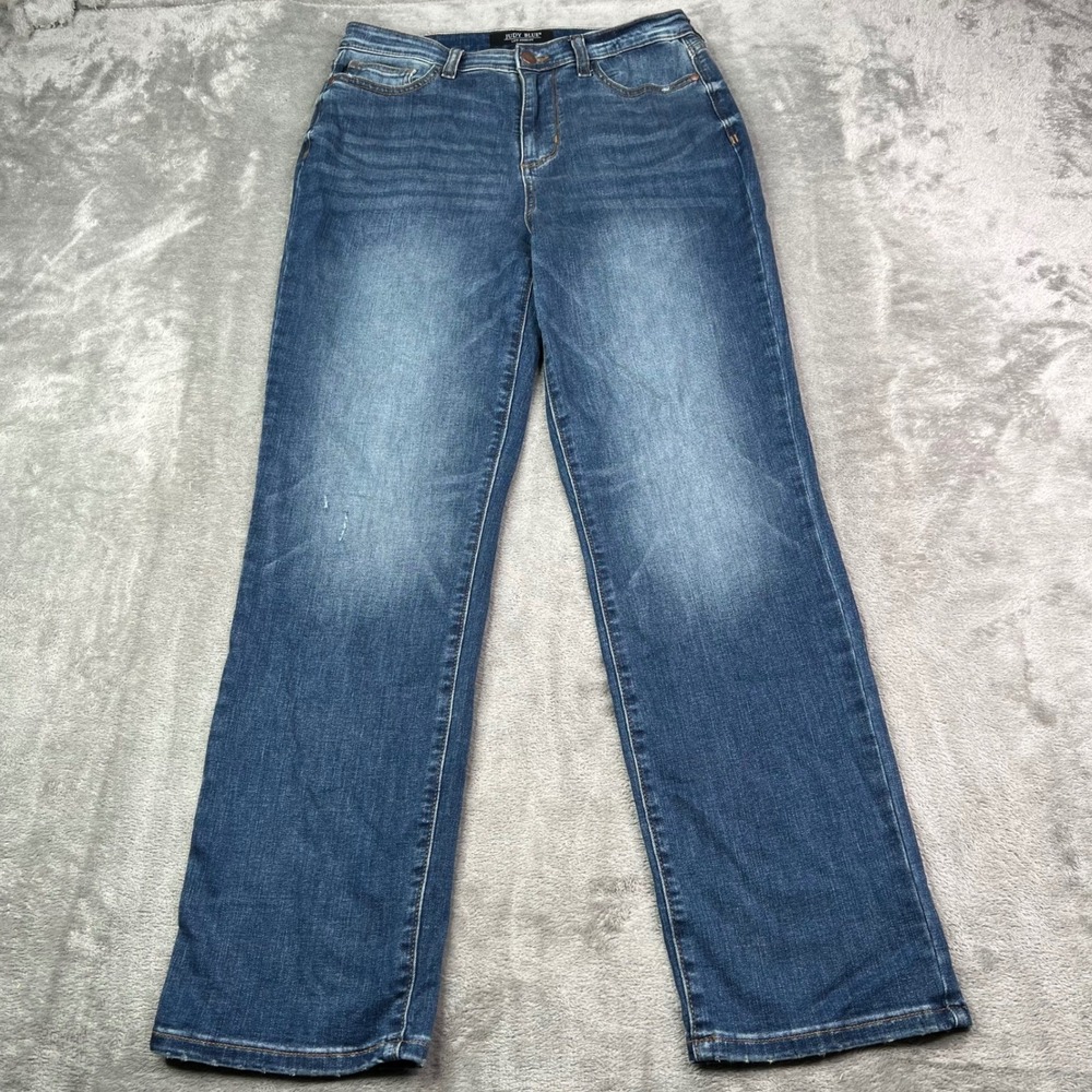 Judy Blue‎ Straight Fit Jeans Womens 5/27 Blue Dark Wash Stretch Denim Preppy